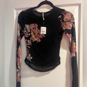 Free People long sleeve floral shirt - new with tags!